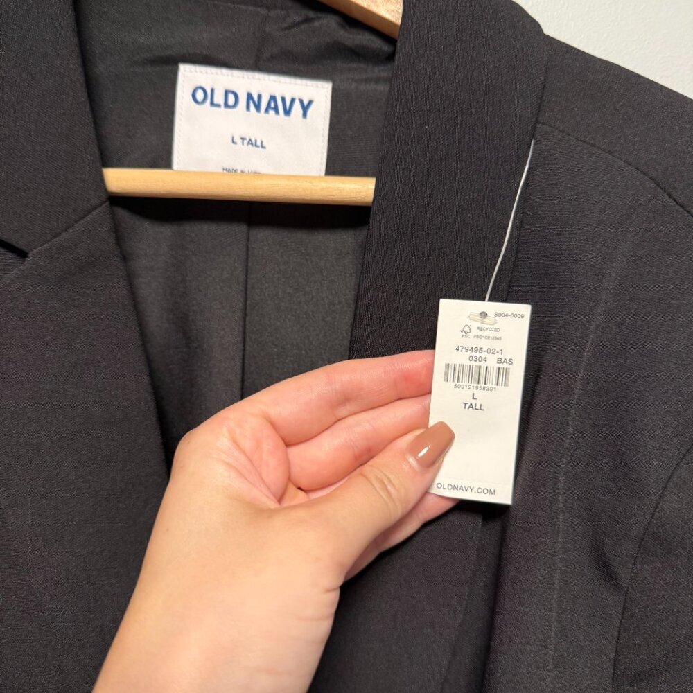 Old Navy High-Waisted Taylor Fitted Suit jacket Large T - Picture 4 of 6